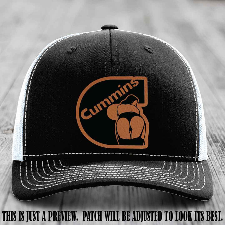 Cummins Curves Rawhide to Black Patch on Black to White Hat Richardson 112 Hat