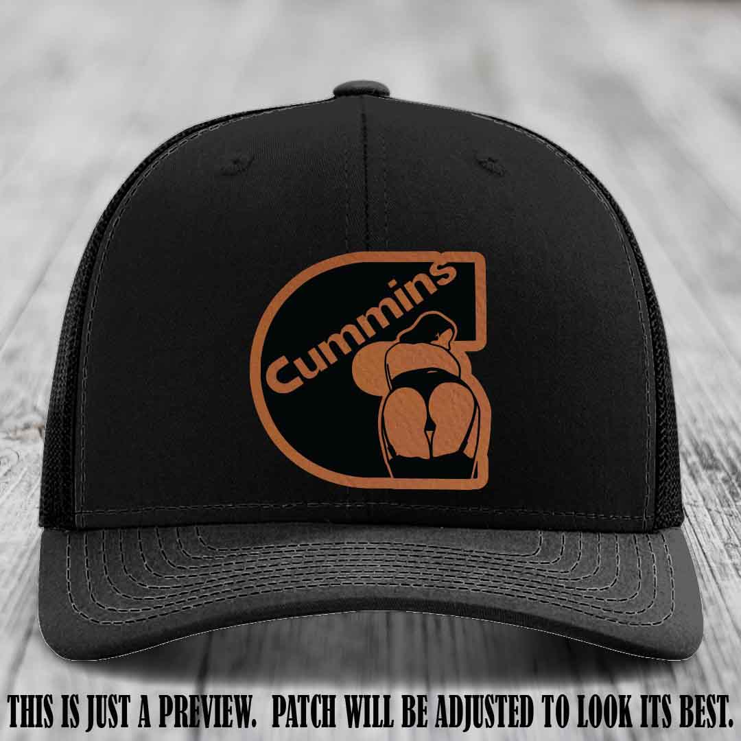 Cummins Curves Rawhide to Black Patch on Black Hat Richardson 112 Hat