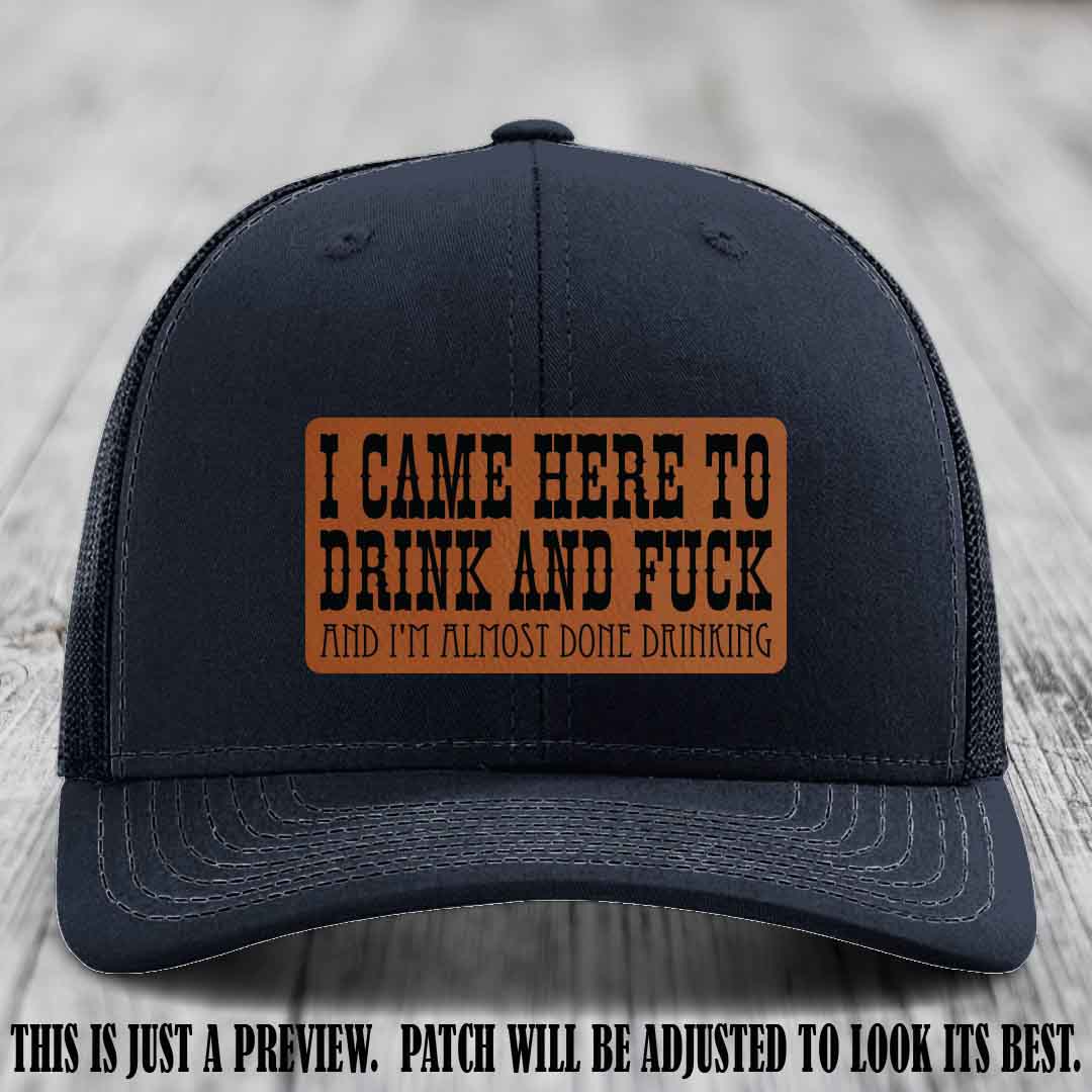 Rawhide to Black Patch on Navy Hat - Funny Drink and F*ck Richardson 112 Hat