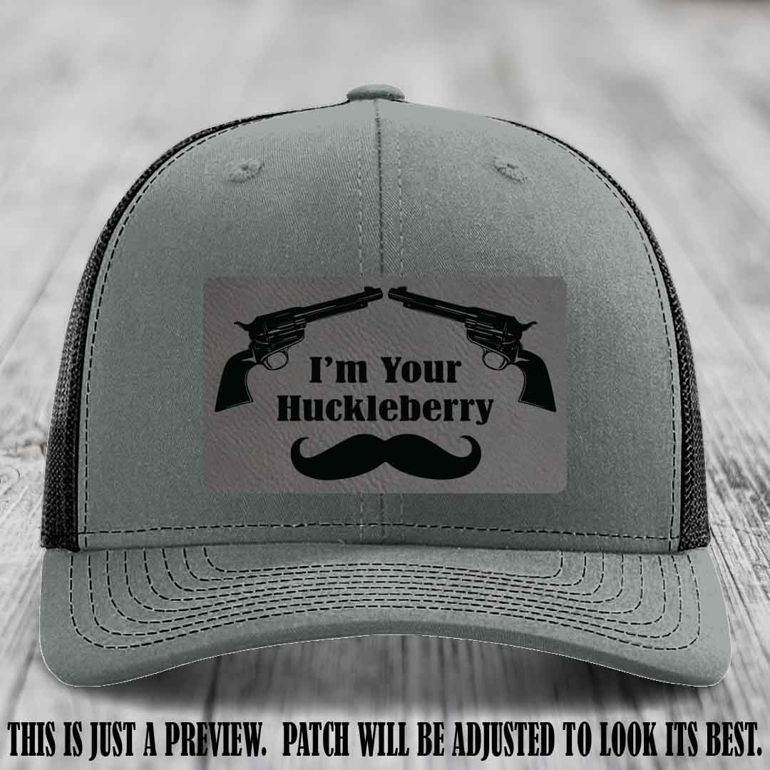 I'm Your Huckleberry Grey to Black Patch on Heather Grey to Black Hat Richardson 112 Hat