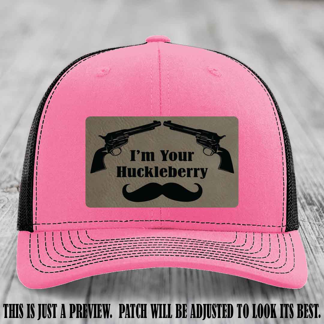I'm Your Huckleberry Light Brown to Black Patch on Hot Pink to Black Hat Richardson 112 Hat