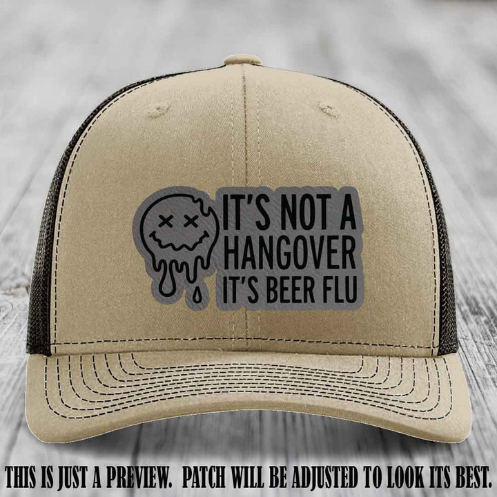 It's Not a Hangover It's Beer Flu Grey to Black Patch on Khaki to Coffee Hat Richardson 112