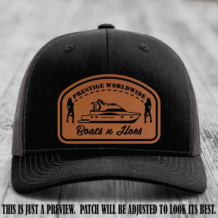 Prestige Worldwide Boats n Hoes Rawhide to Black Patch on Black to Charcoal Hat
