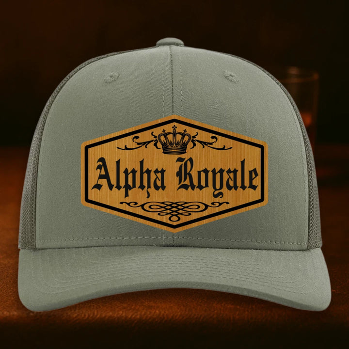 Alpha Royale Personalized Leather Patch Hat - Richardson 112 Loden