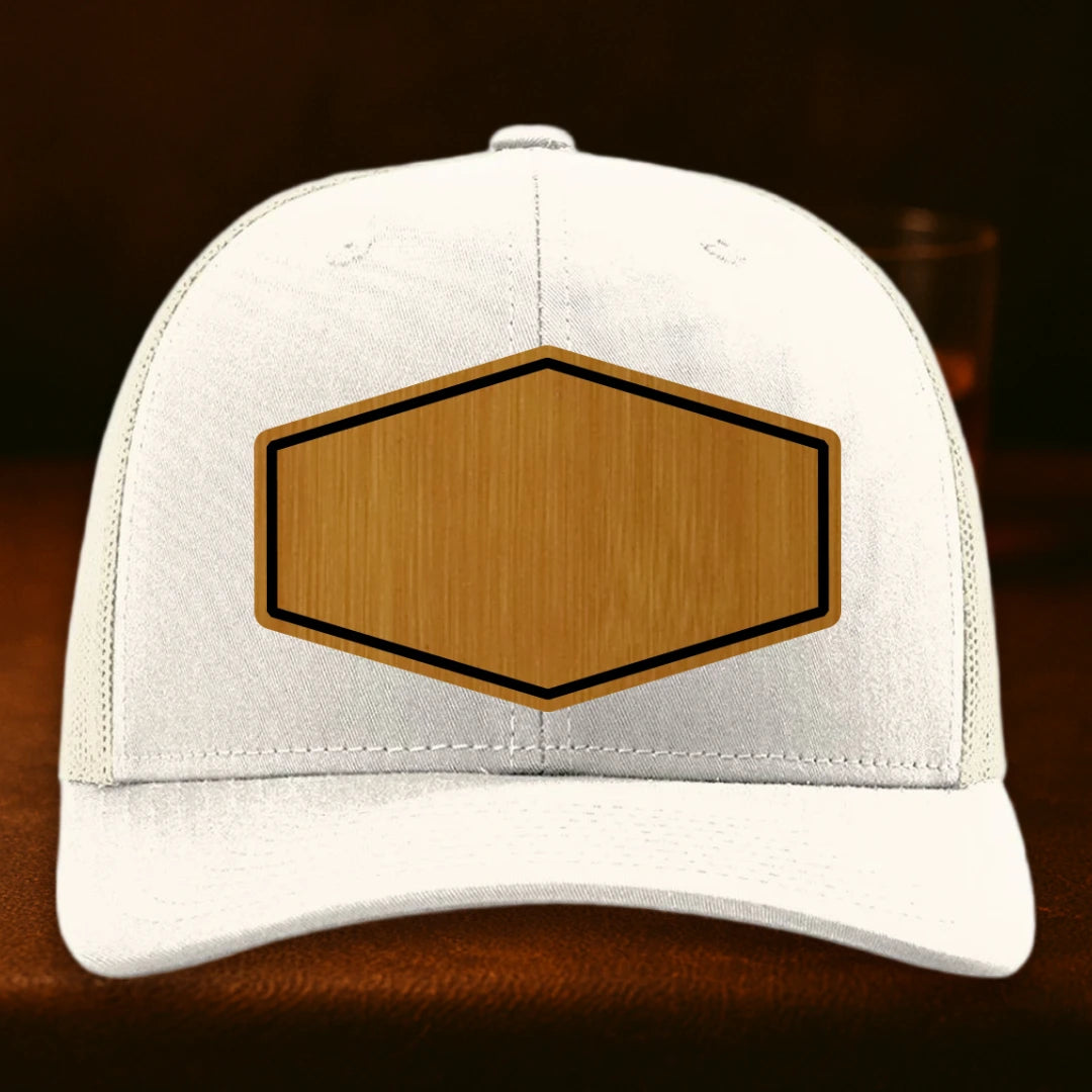Upload Your Logo Custom Leather Patch Hat - Richardson 112 Cream