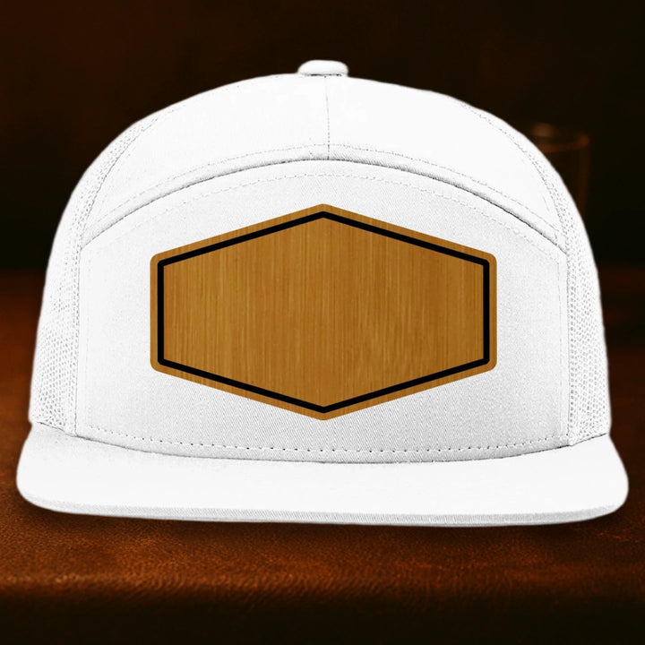 Upload Your Logo Custom Leather Patch Hat - Richardson 168 White