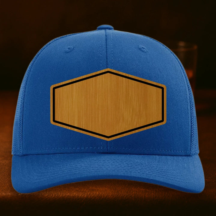 Upload Your Logo Custom Leather Patch Hat - Richardson 112 Royal