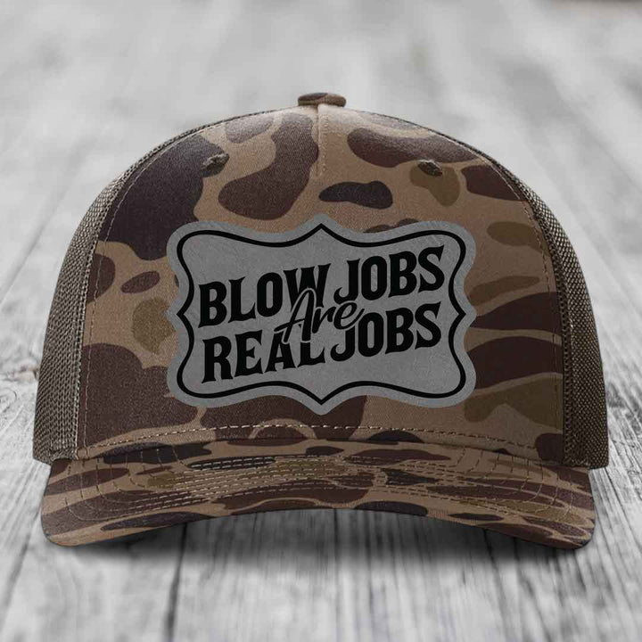 Camouflage trucker hat with &