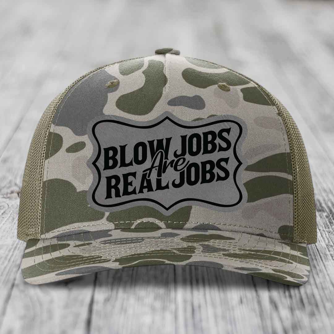 Camouflage trucker hat with &