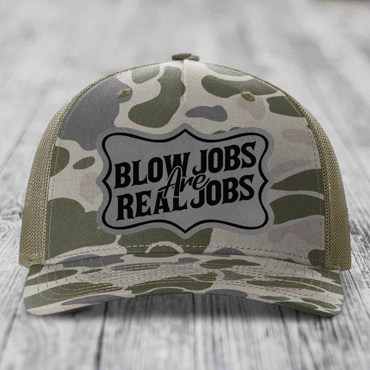 Camouflage trucker hat with &