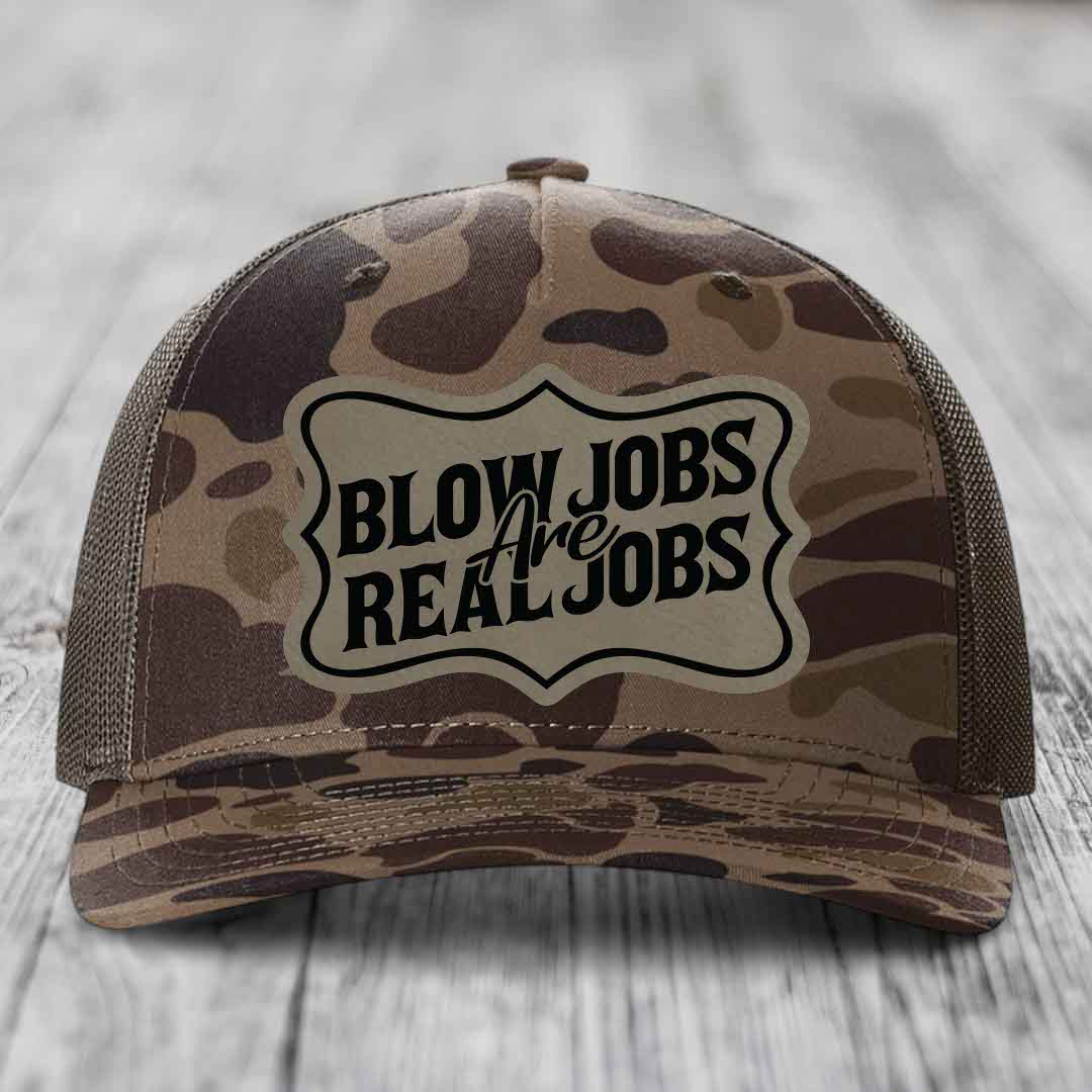 Camouflage trucker hat with &