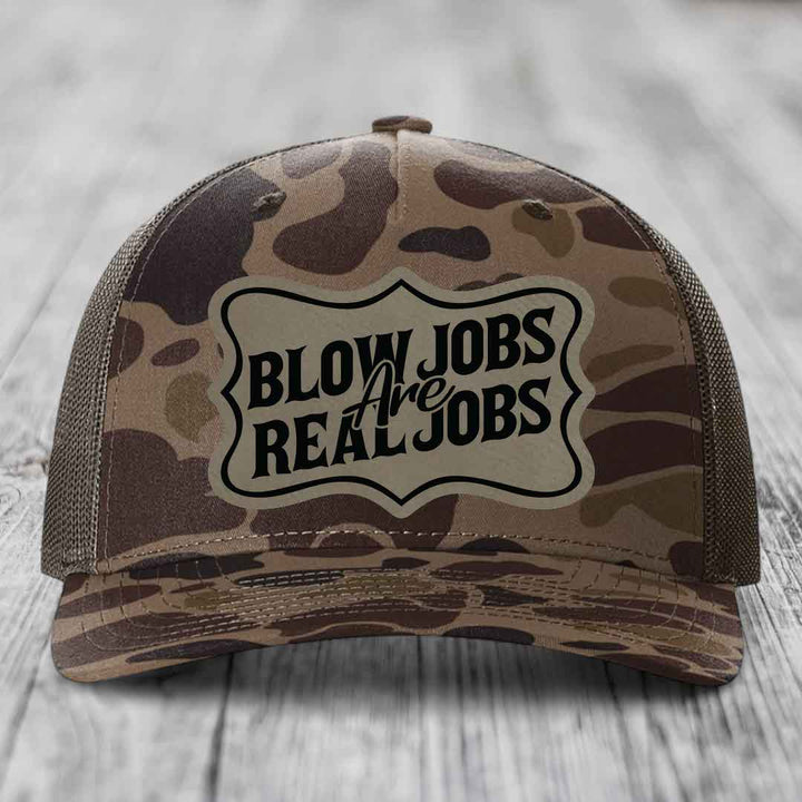 Camouflage trucker hat with &