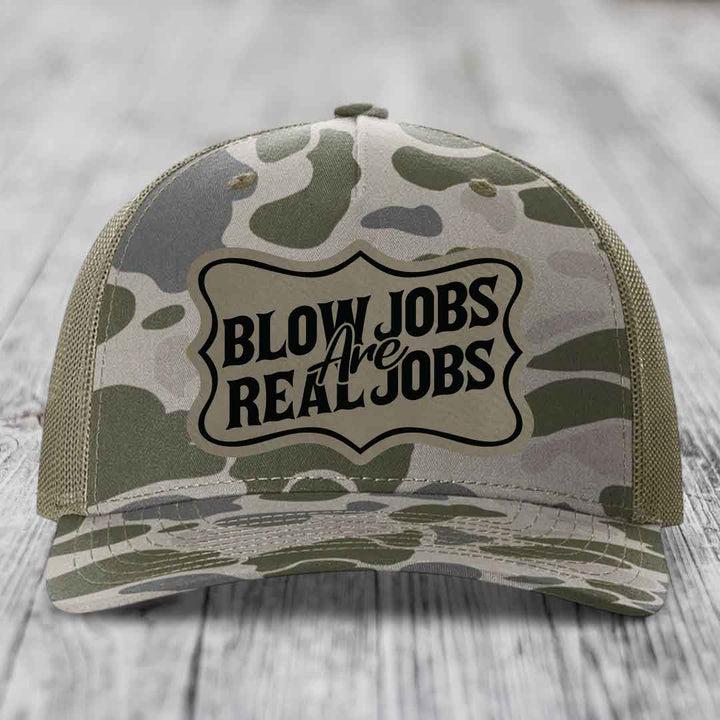 Camouflage trucker hat with &