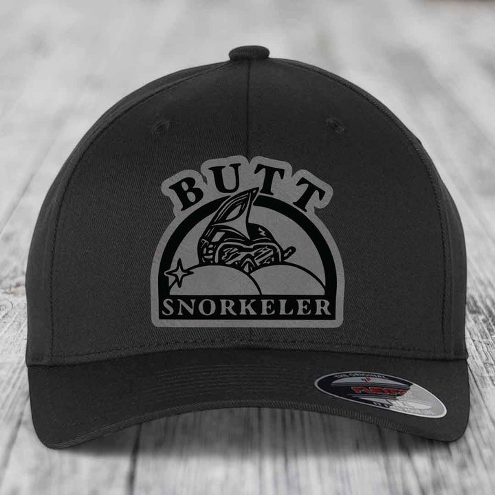 Black baseball cap with &