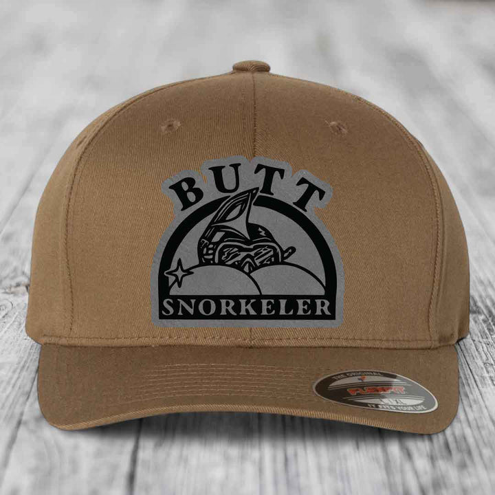 Tan baseball cap with &
