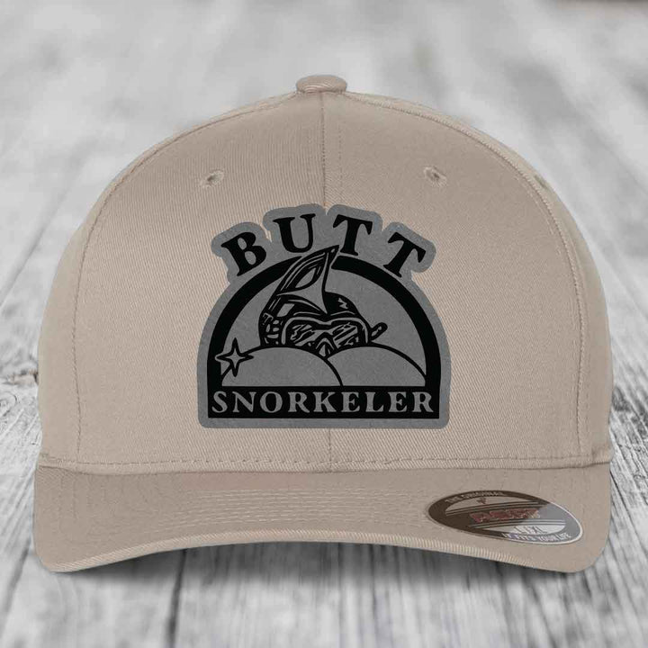 Beige baseball cap with black and grey &
