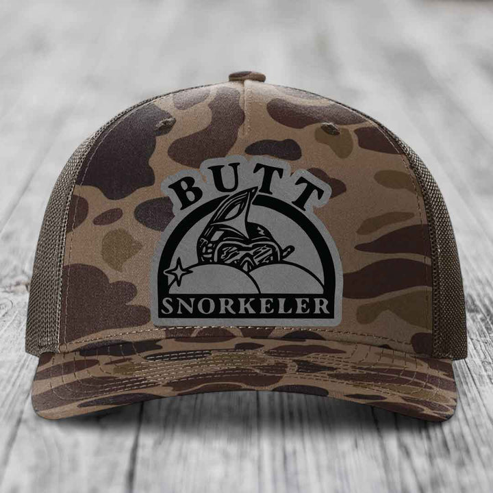 Camouflage trucker hat with &