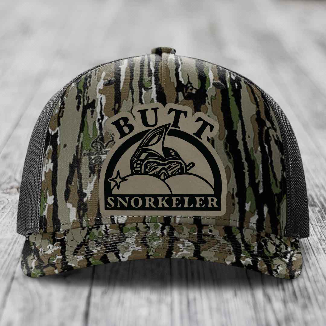 Camouflage trucker hat with &