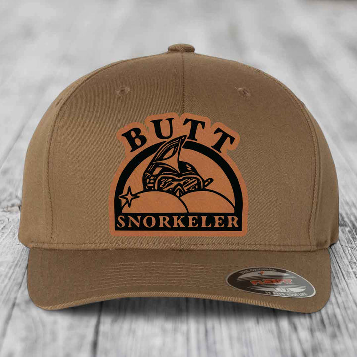 Tan baseball cap with &