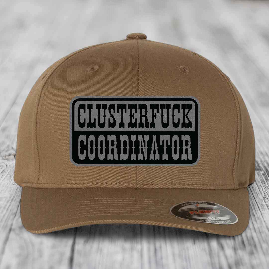 Tan baseball cap with &