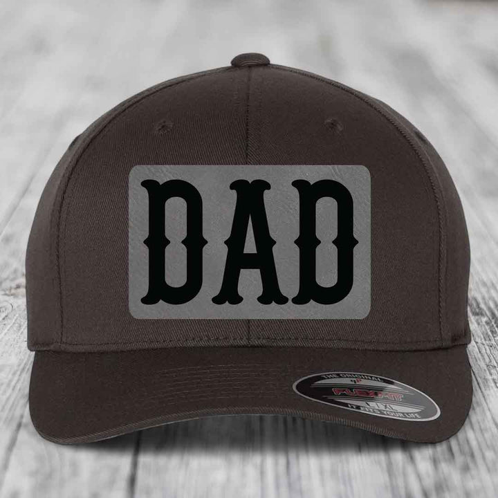Brown dad hat with black &
