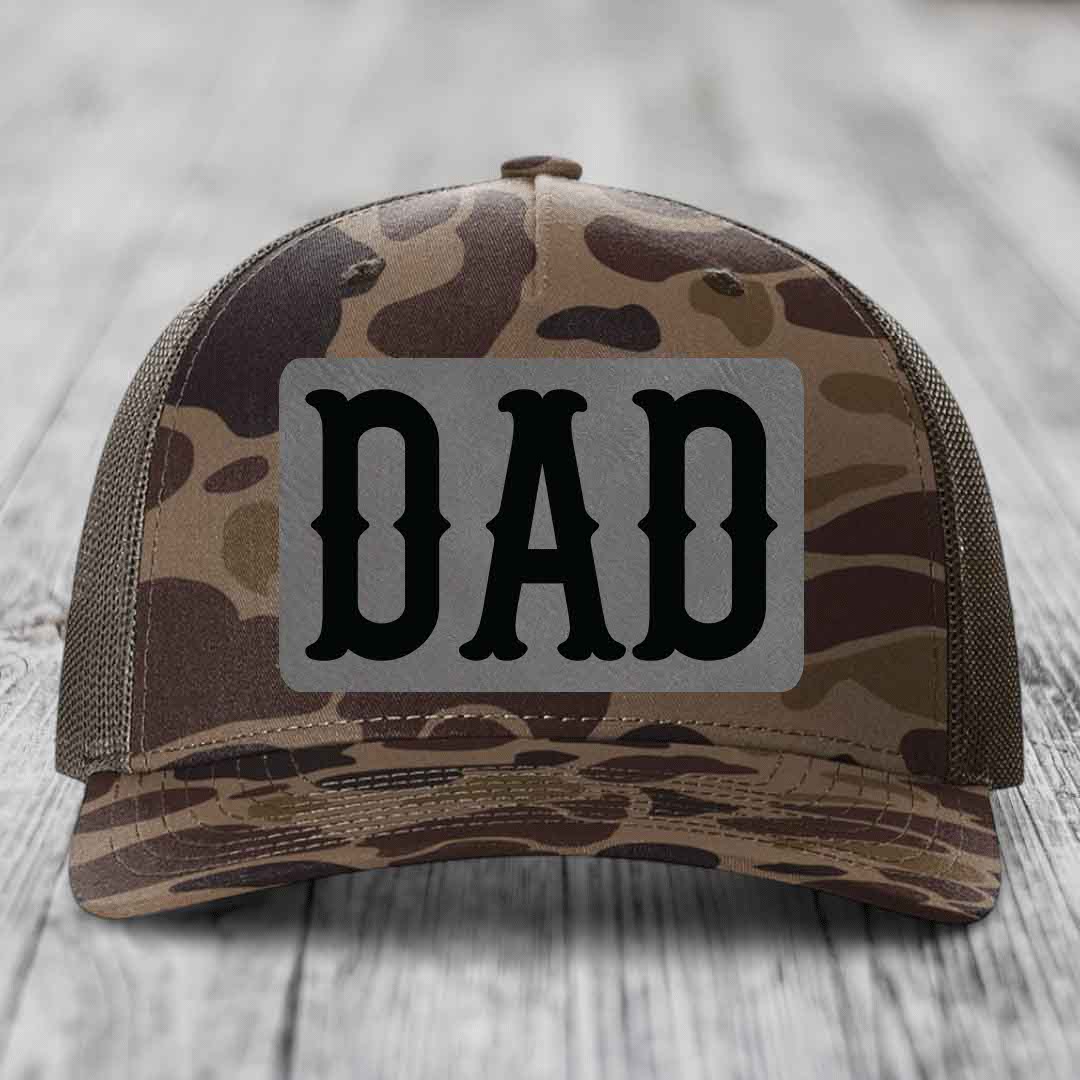 Camouflage trucker hat with black &