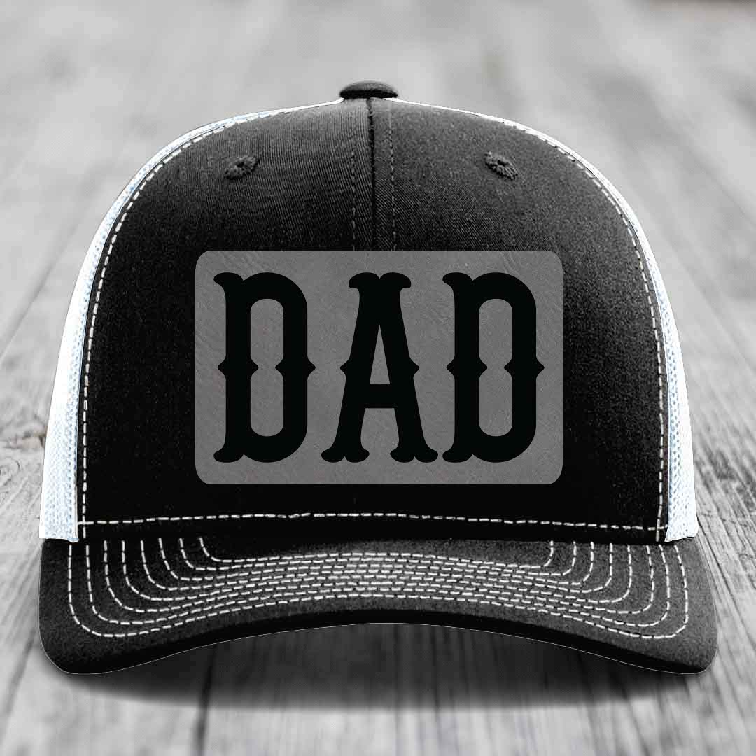 Black and white trucker hat with &