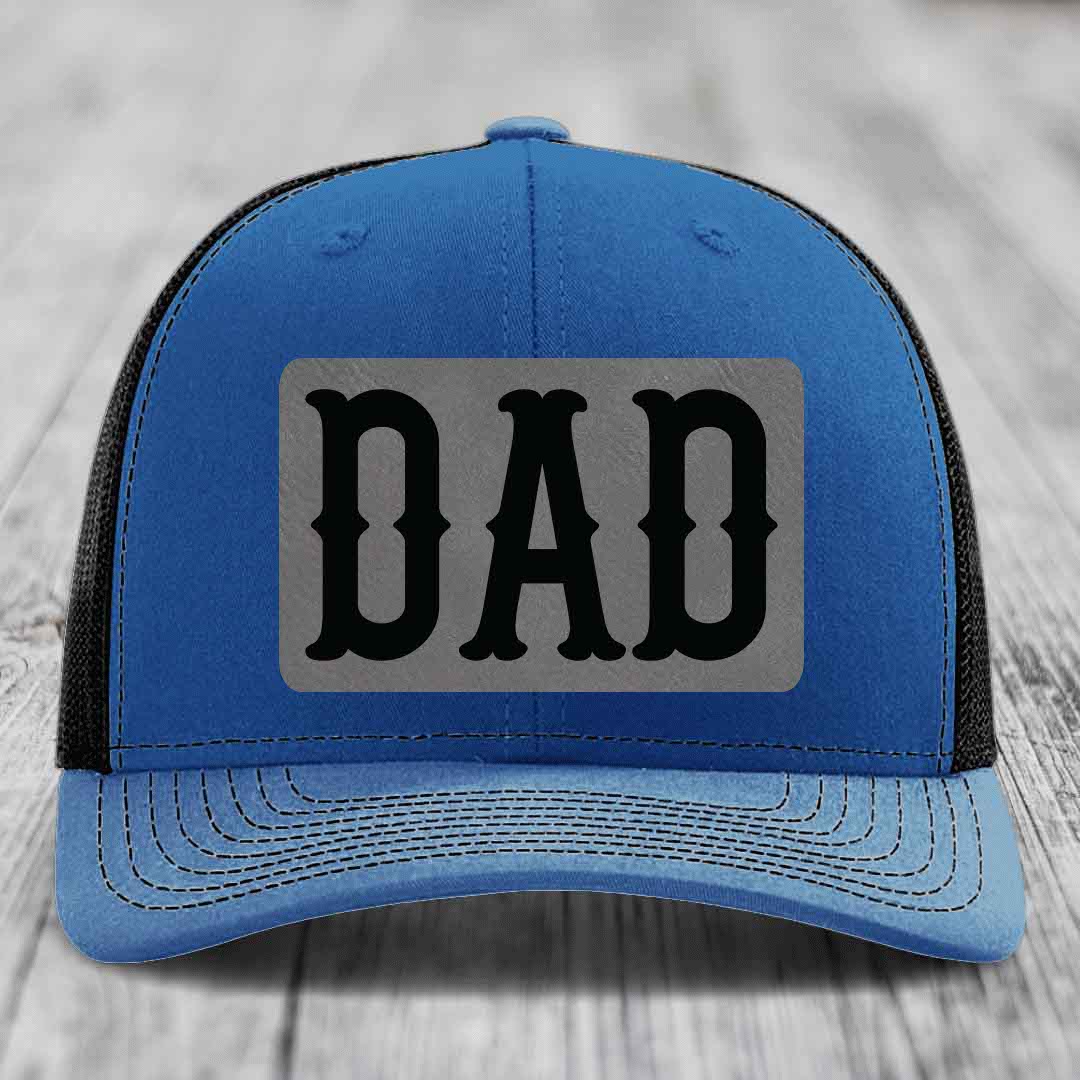 Blue and red trucker hat with &