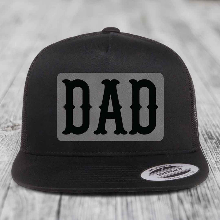 Black and white trucker hat with &