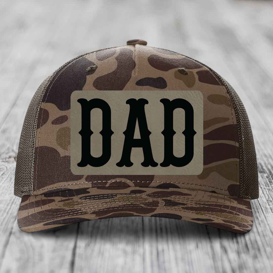 Camouflage trucker hat with black &
