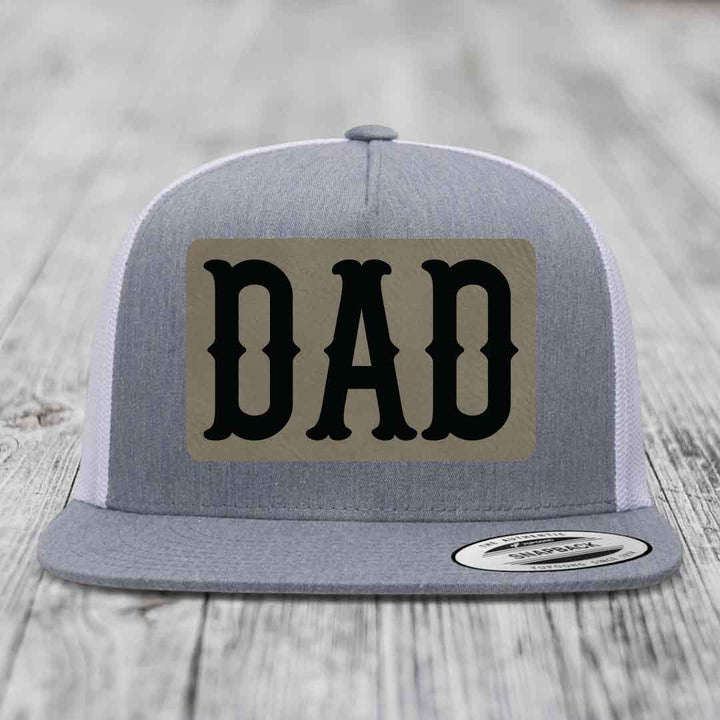 Grey and white trucker hat with black &