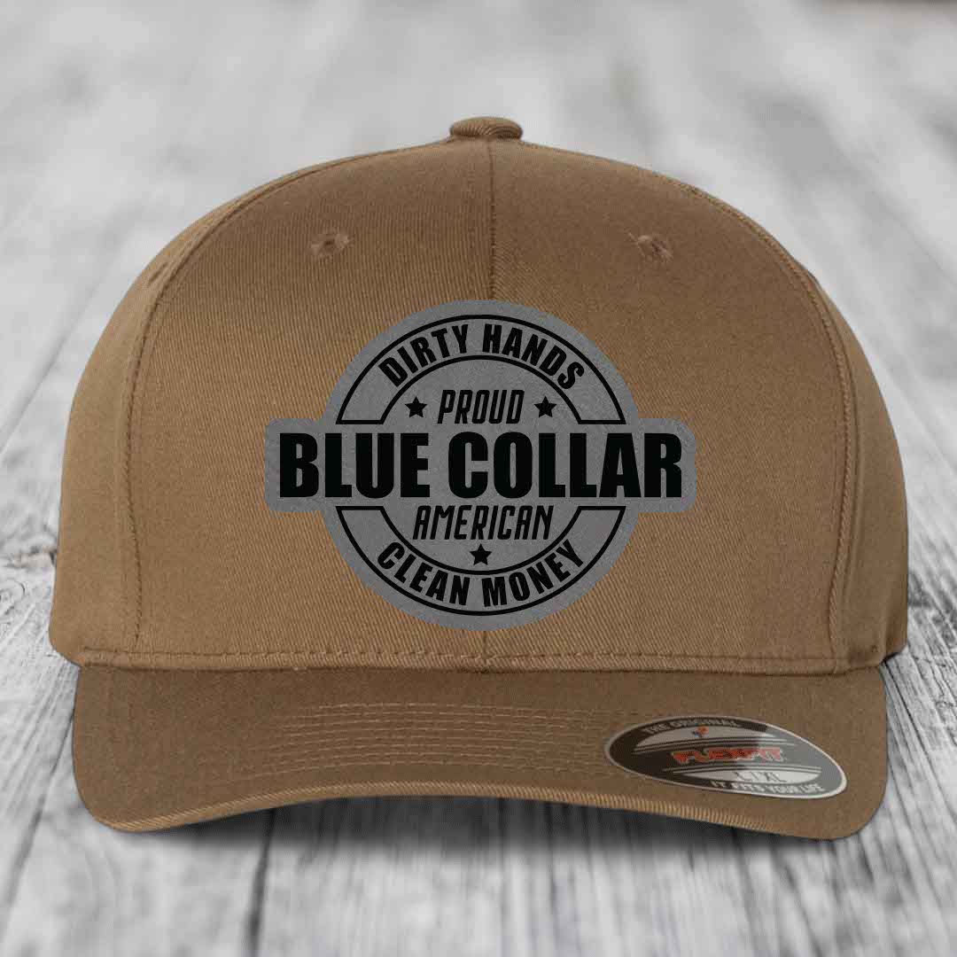 Dark brown baseball cap with &