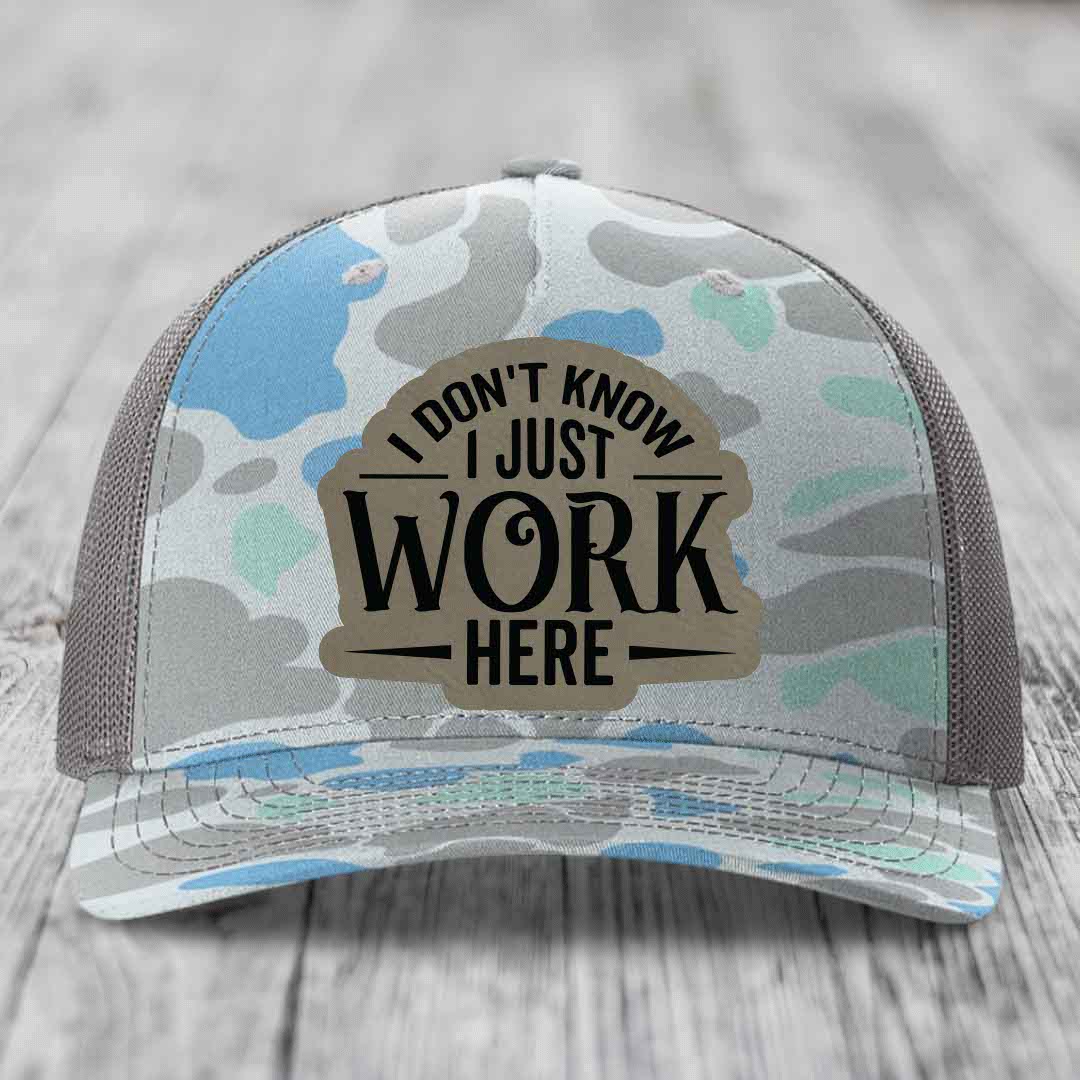 Camouflage trucker hat with &