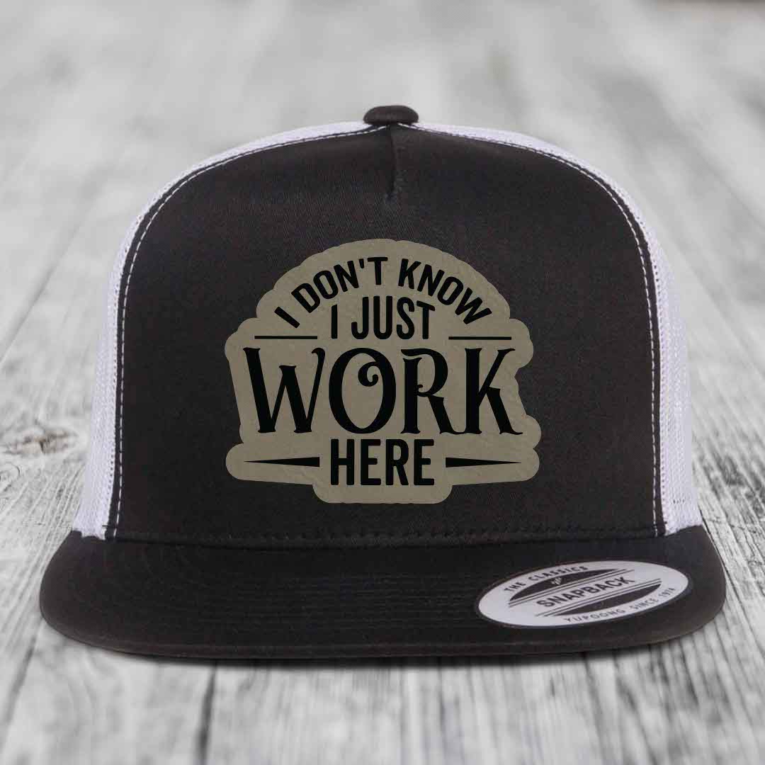Black and white trucker hat with &