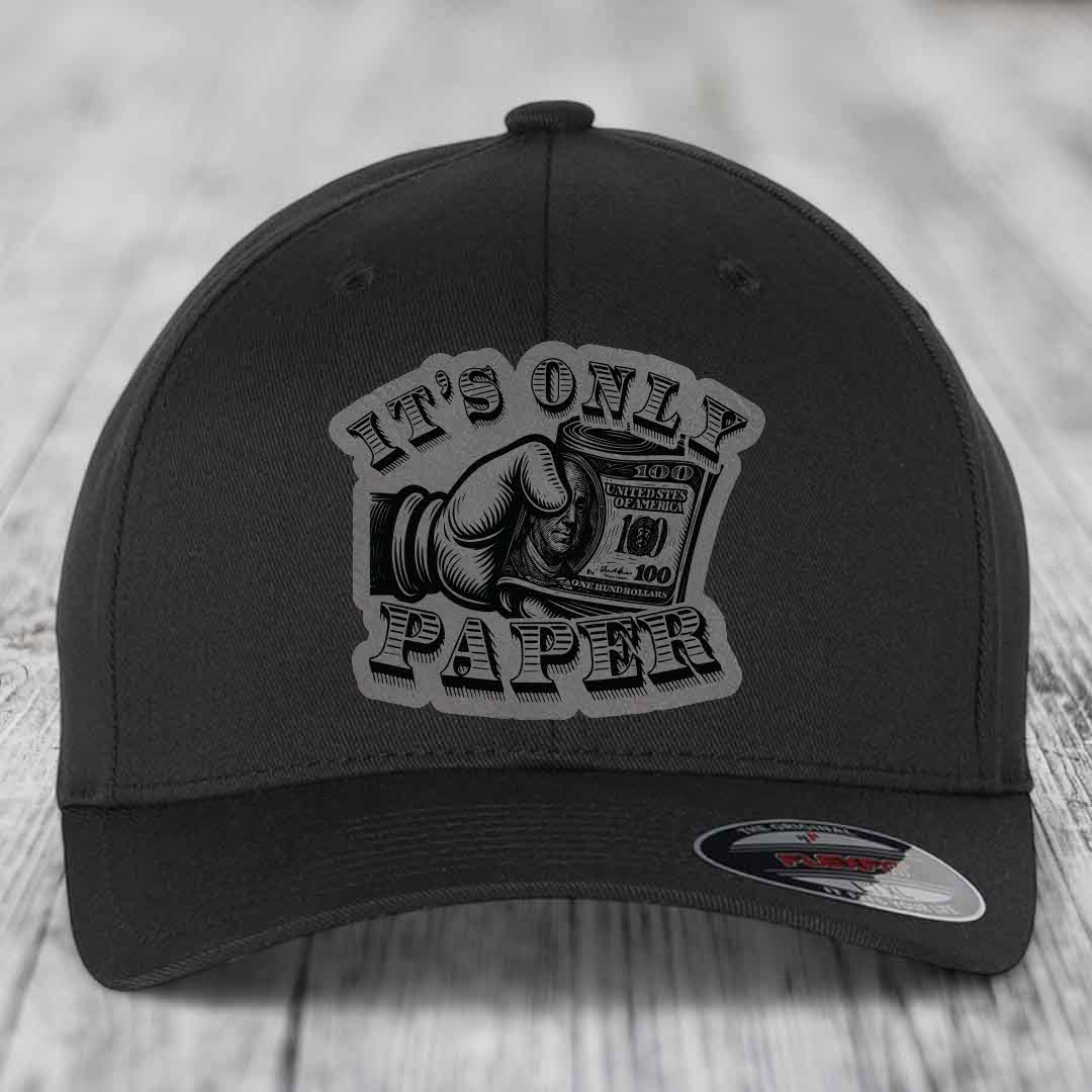 Black baseball cap with grey &