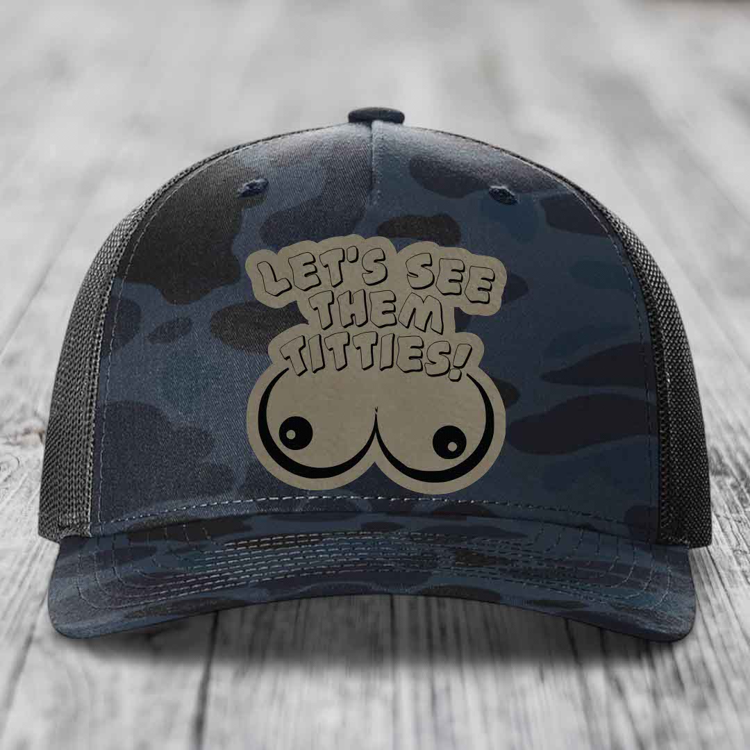 Camouflage trucker hat with &