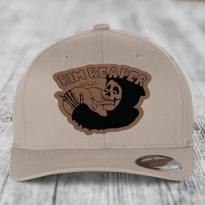 Beige baseball cap with &