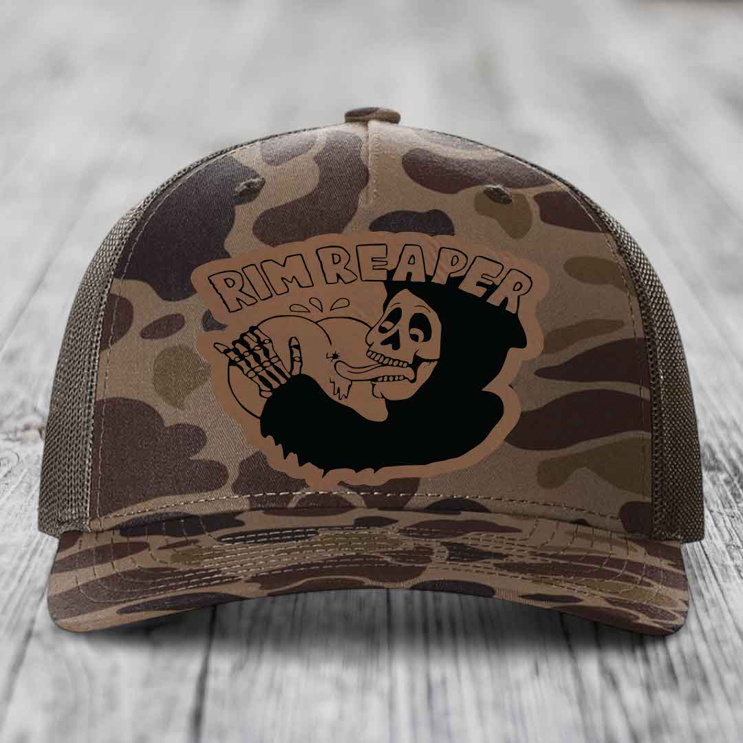 Camouflage trucker hat with &