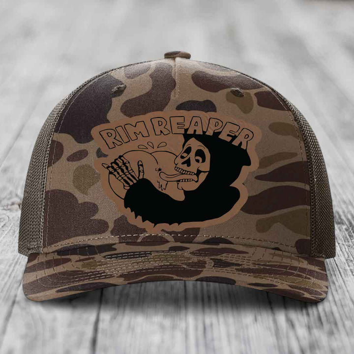 Camouflage trucker hat with &