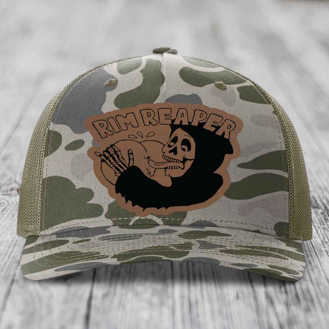 Camouflage trucker hat with &