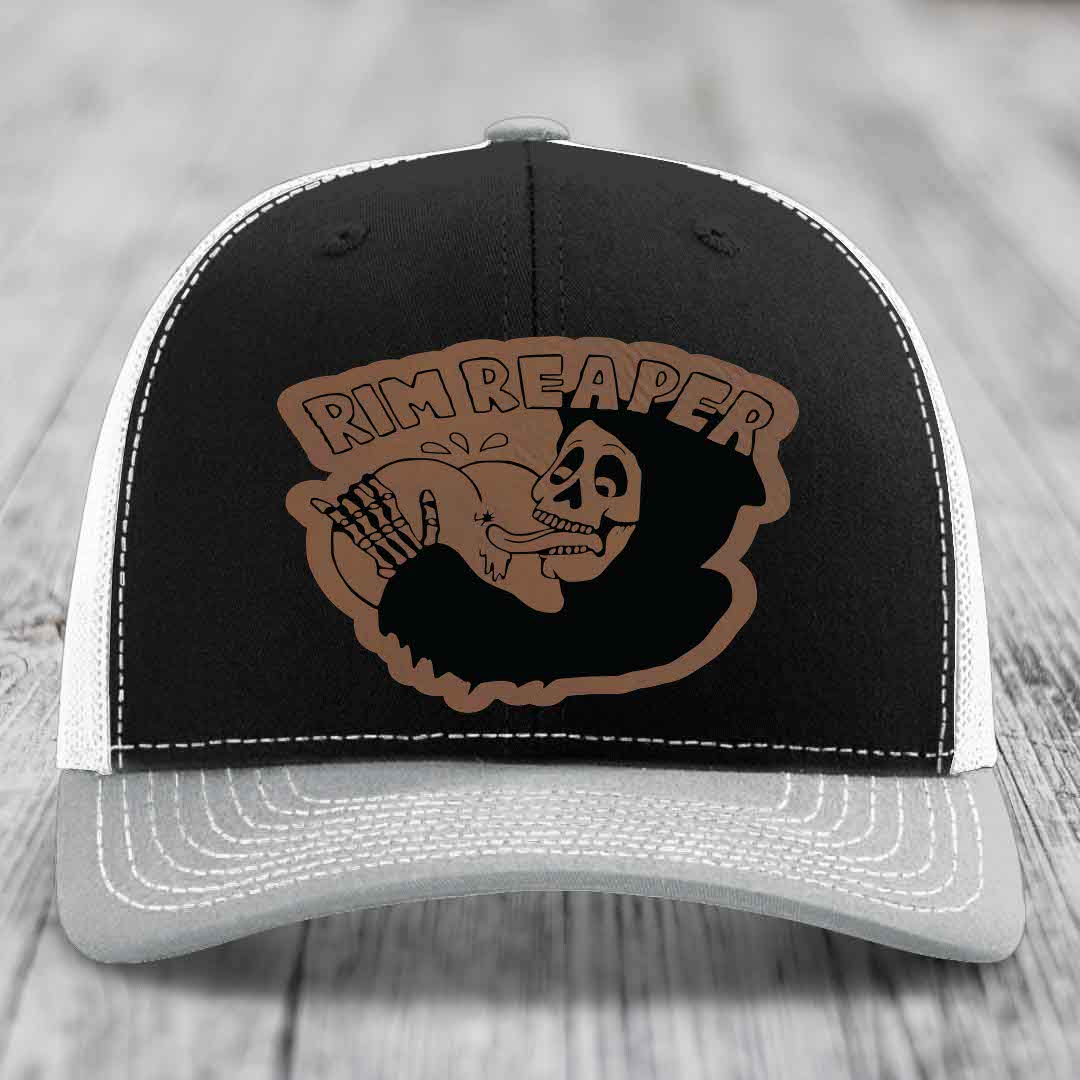 Black trucker hat with brown &