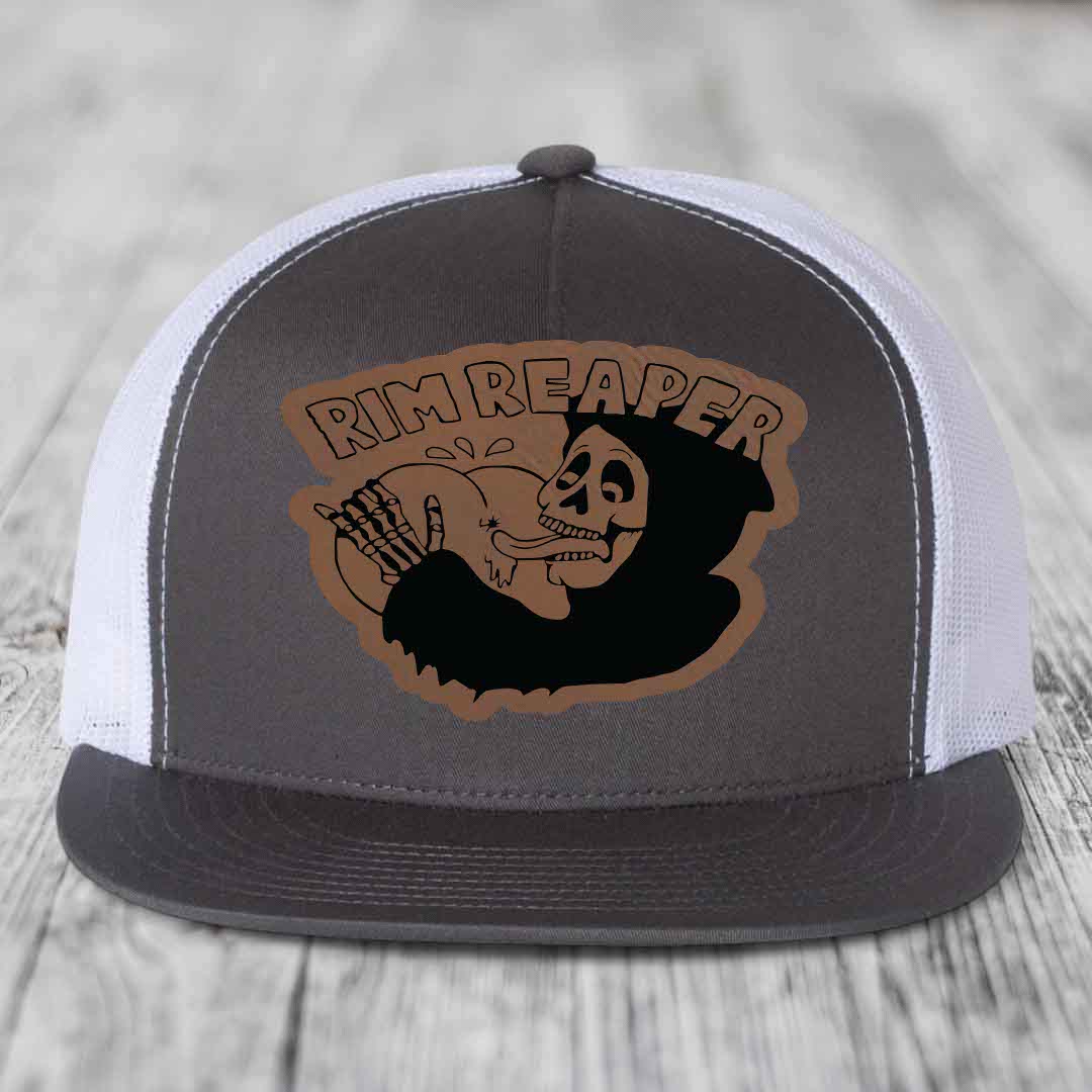 Grey trucker hat with brown &