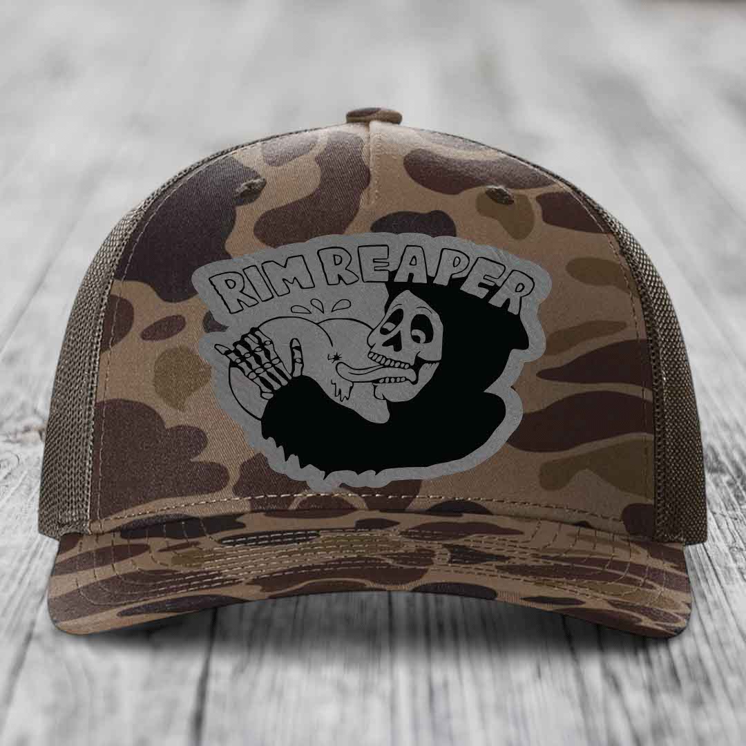 Camouflage trucker hat with &