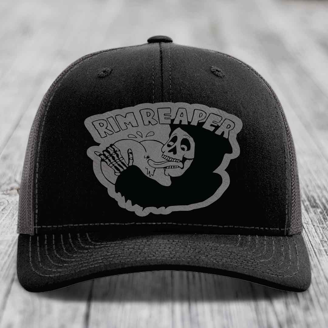 Black trucker hat with grey &