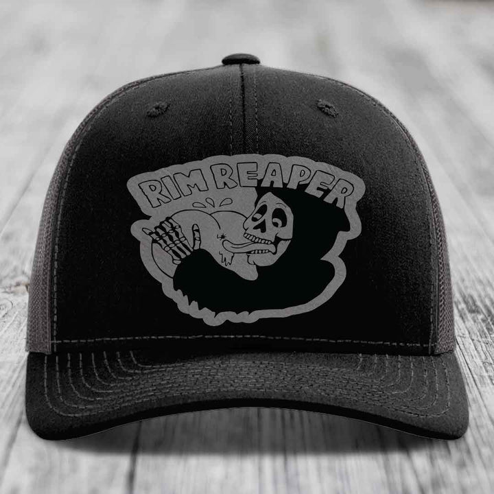 Black trucker hat with grey &