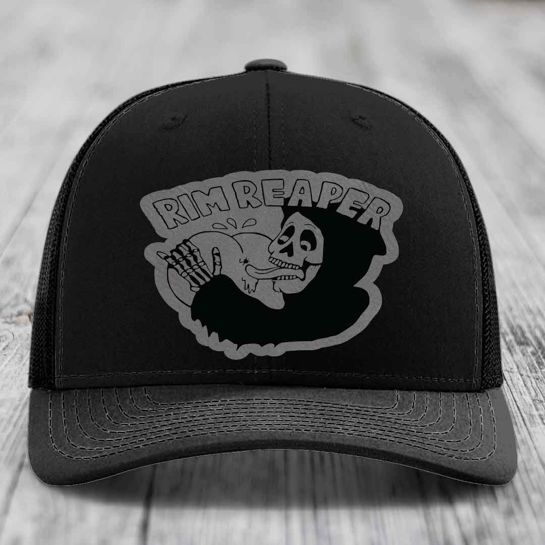 Black trucker hat with grey &