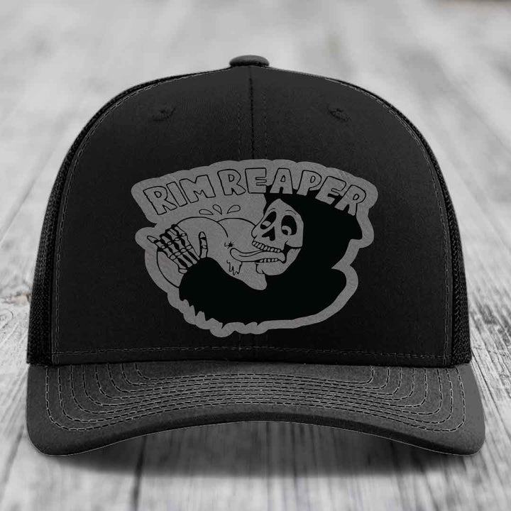 Black trucker hat with grey &