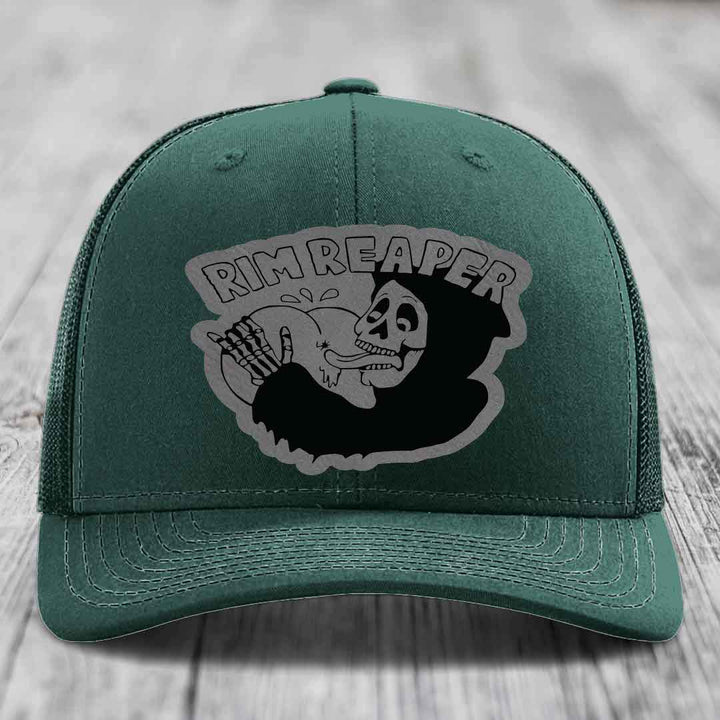 Green trucker hat with black and grey &