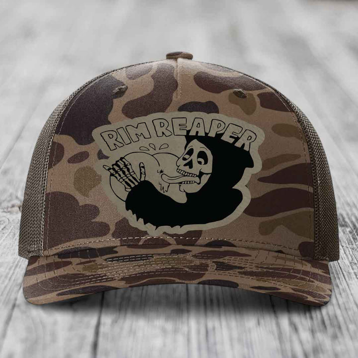 Camouflage trucker hat with &