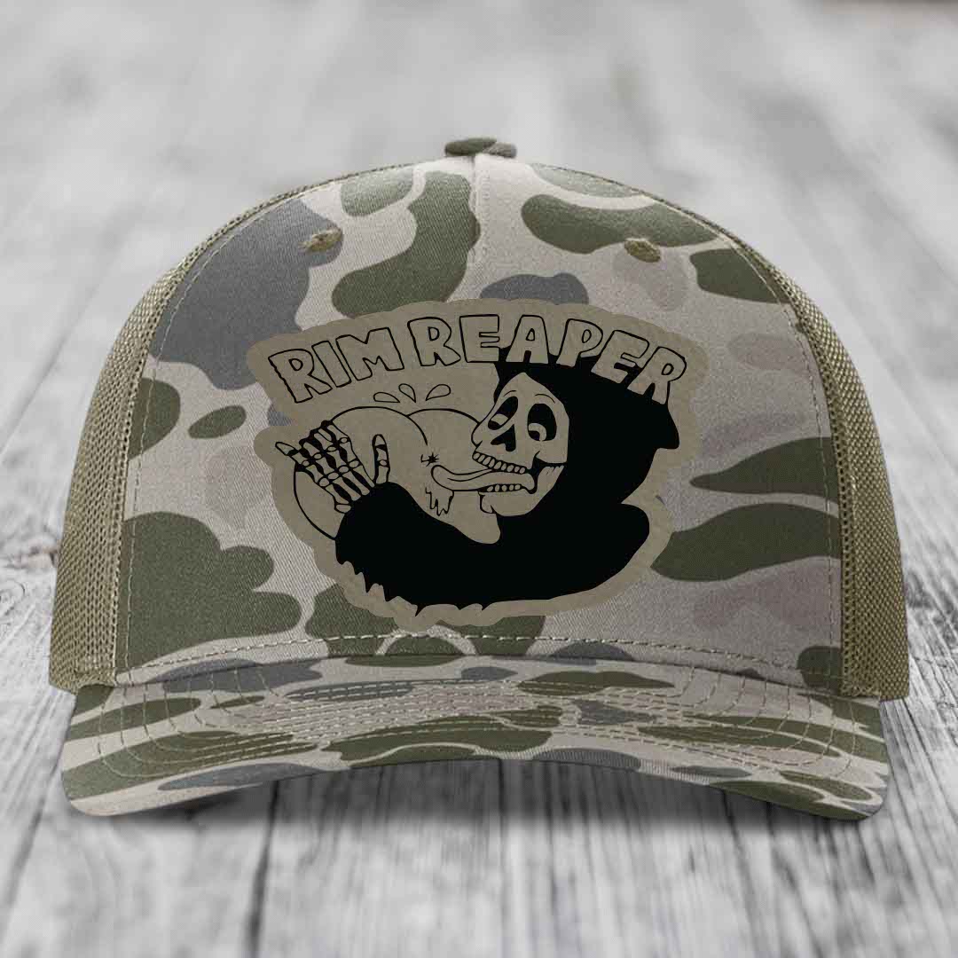 Camouflage trucker hat with &